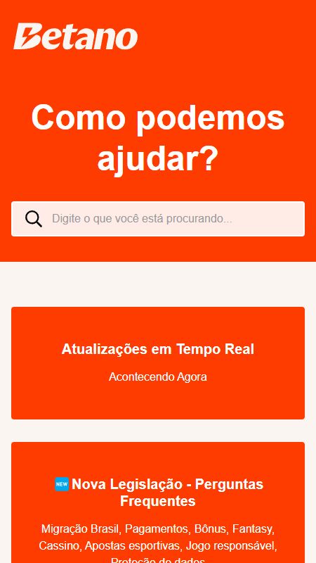 Betano Central de ajuda