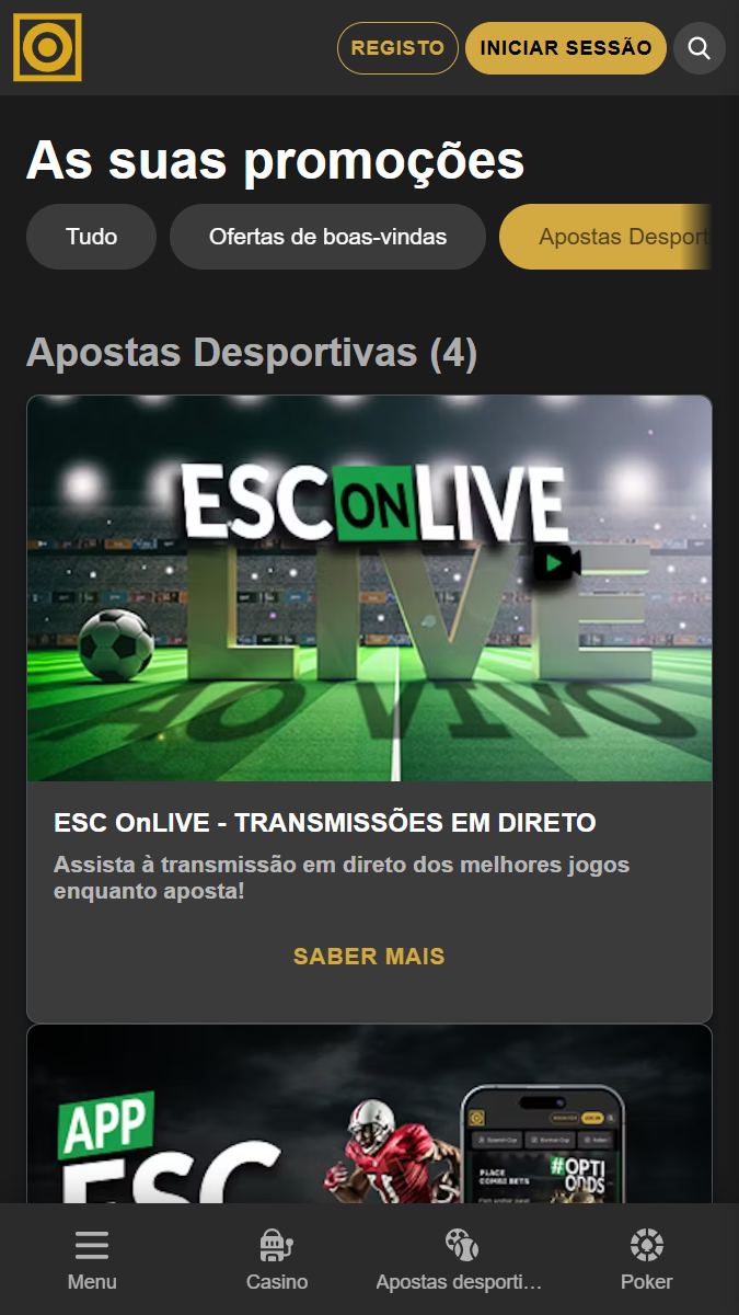 ESC Online bonuses for sport