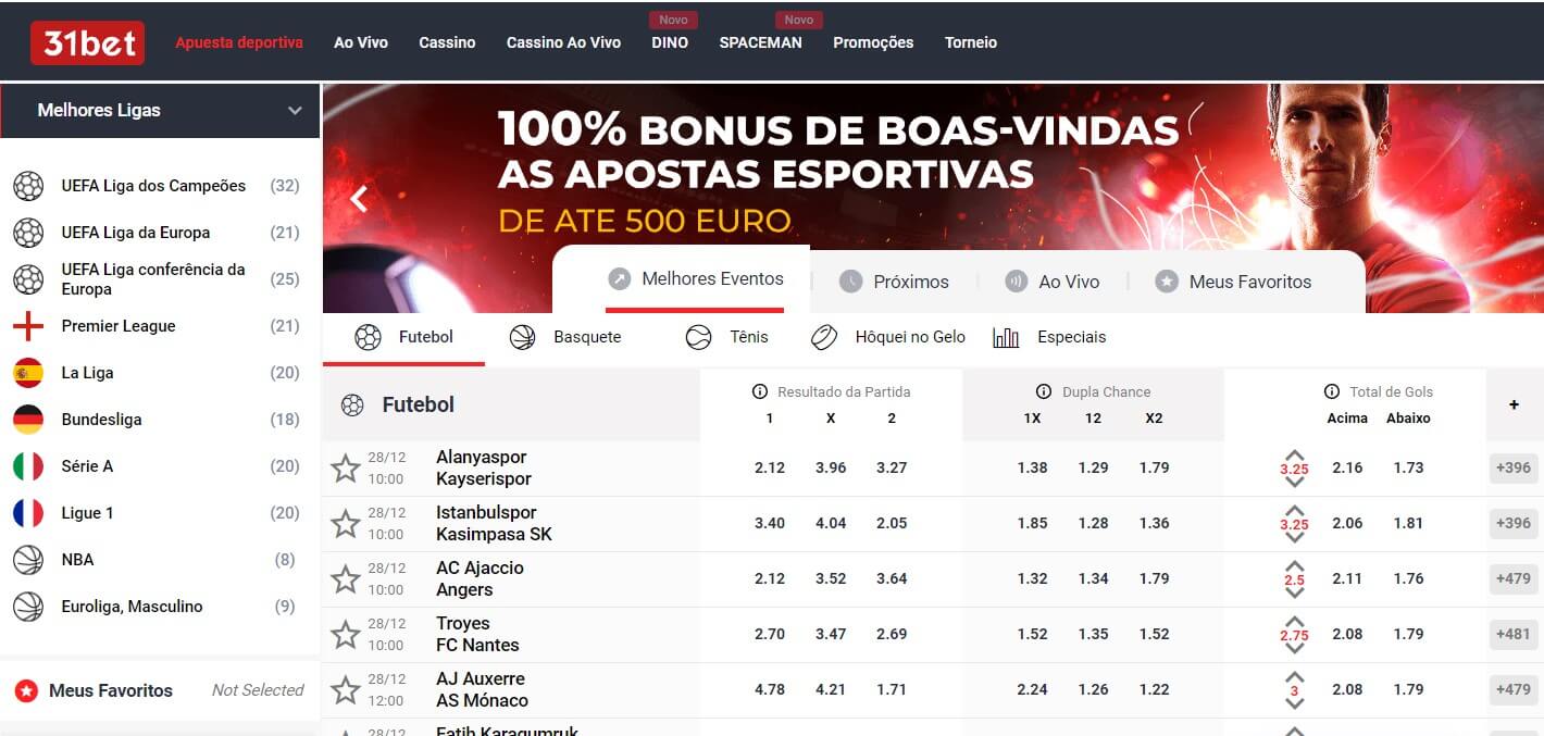 Site de Apostas 31Bet