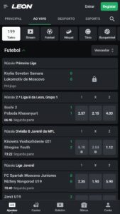 LeonBet betting live