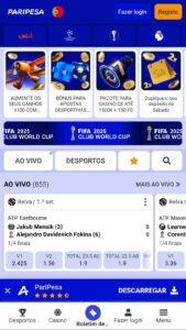 Paripesa Mob Page Pt Sports