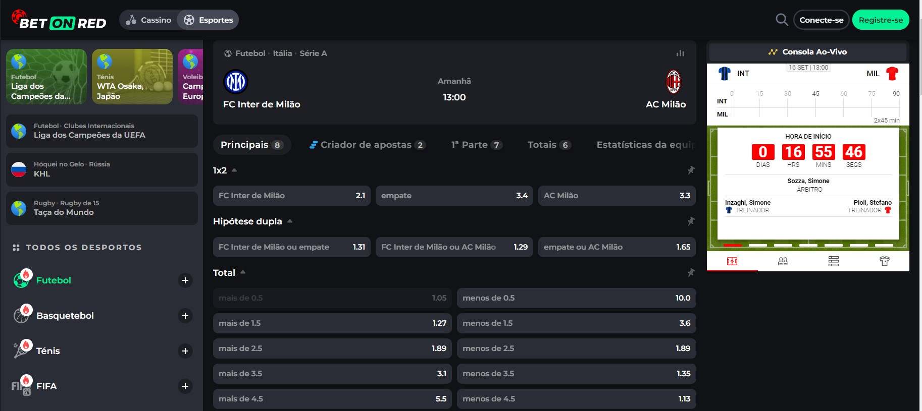 BetonRed Apostas ao vivo