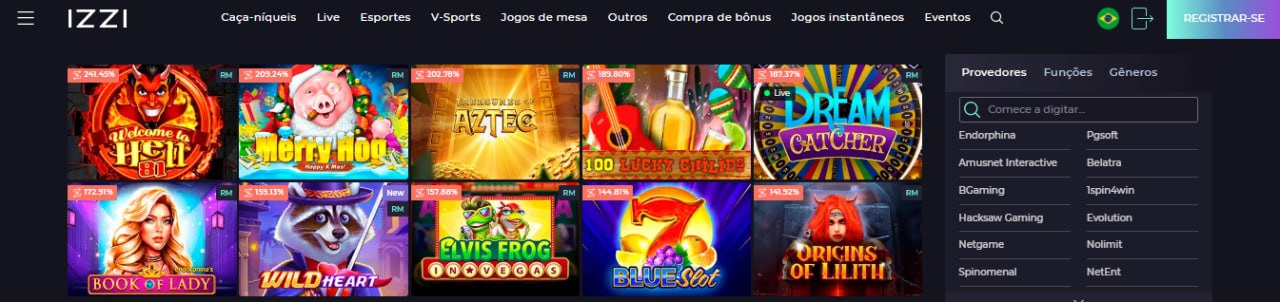 jogos de casino do Izzi Casino