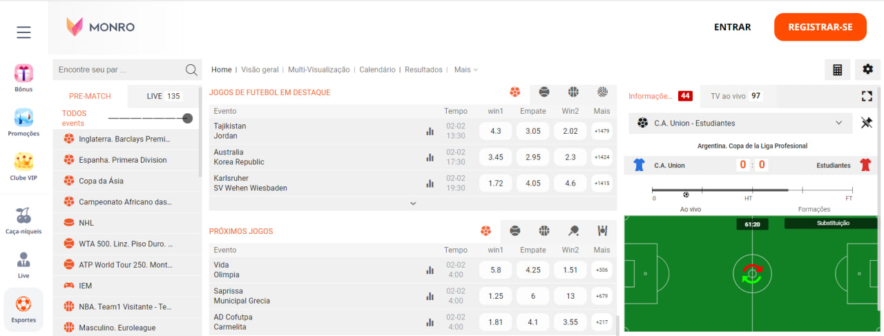 Monro casa de apostas