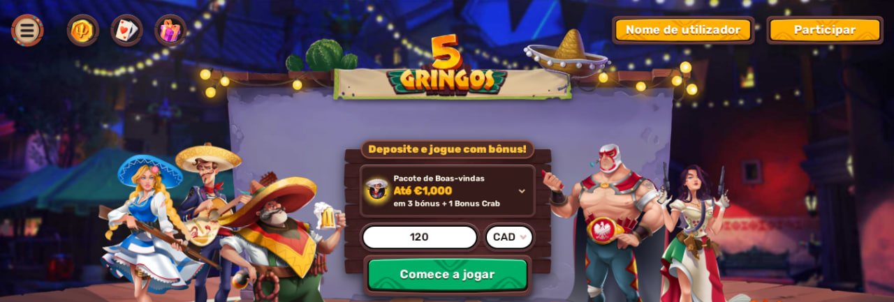 5Gringos Bónus de boas-vindas
