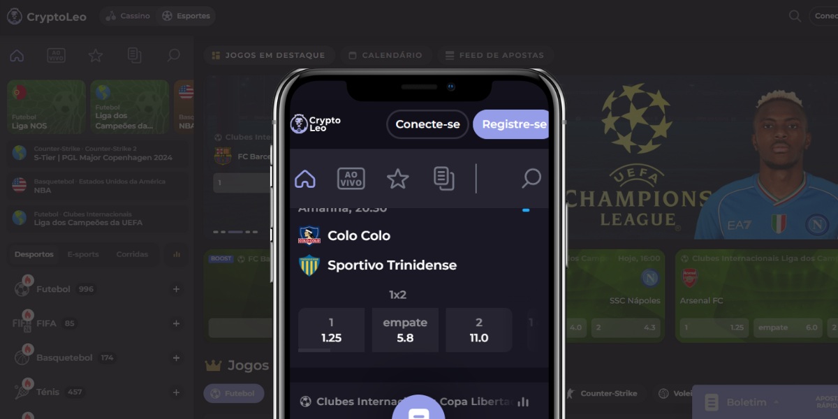 Aplicação móvel Cryptoleo Portugal