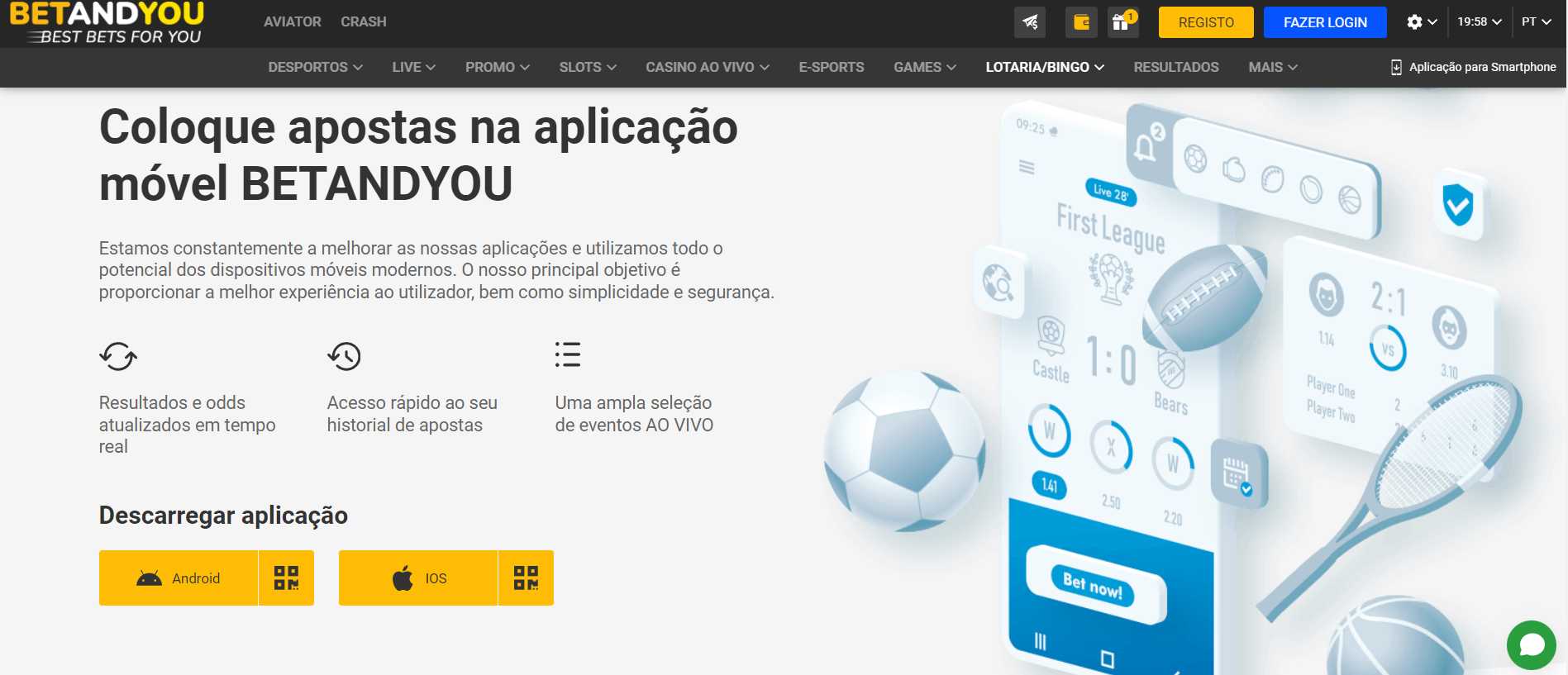 BetAndYou app móvel