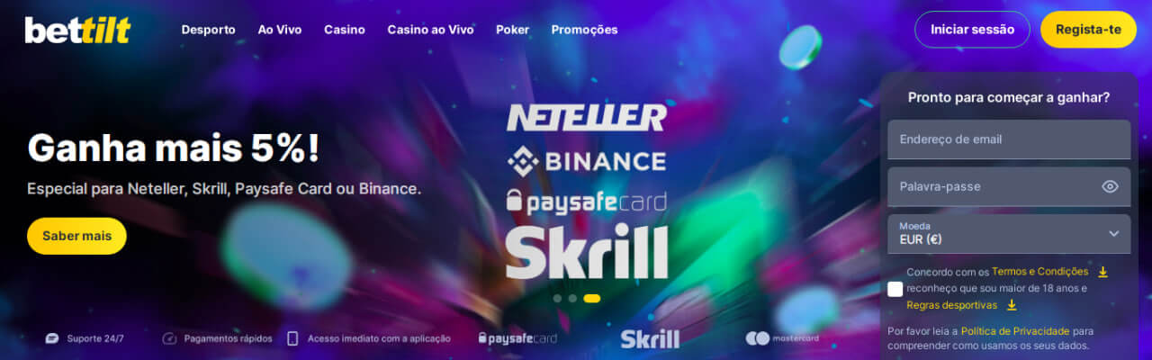 Reforço de depósito Bettilt