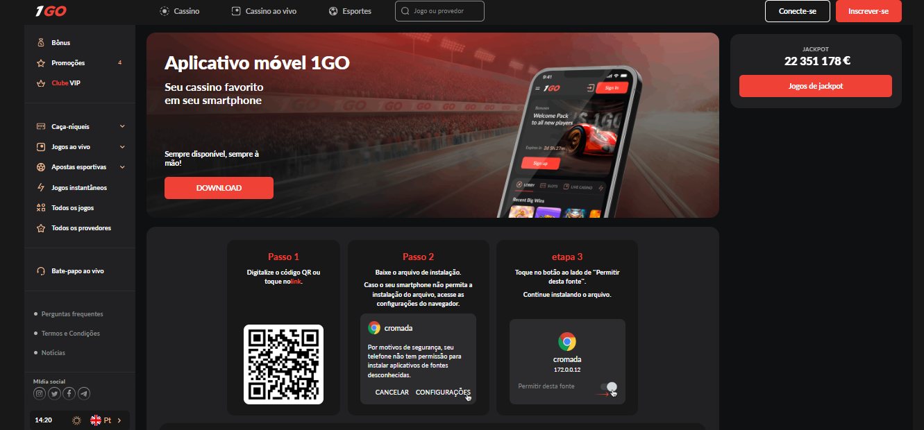 1GoCasino Mobile App Portugal, apostasdesportivas.tv