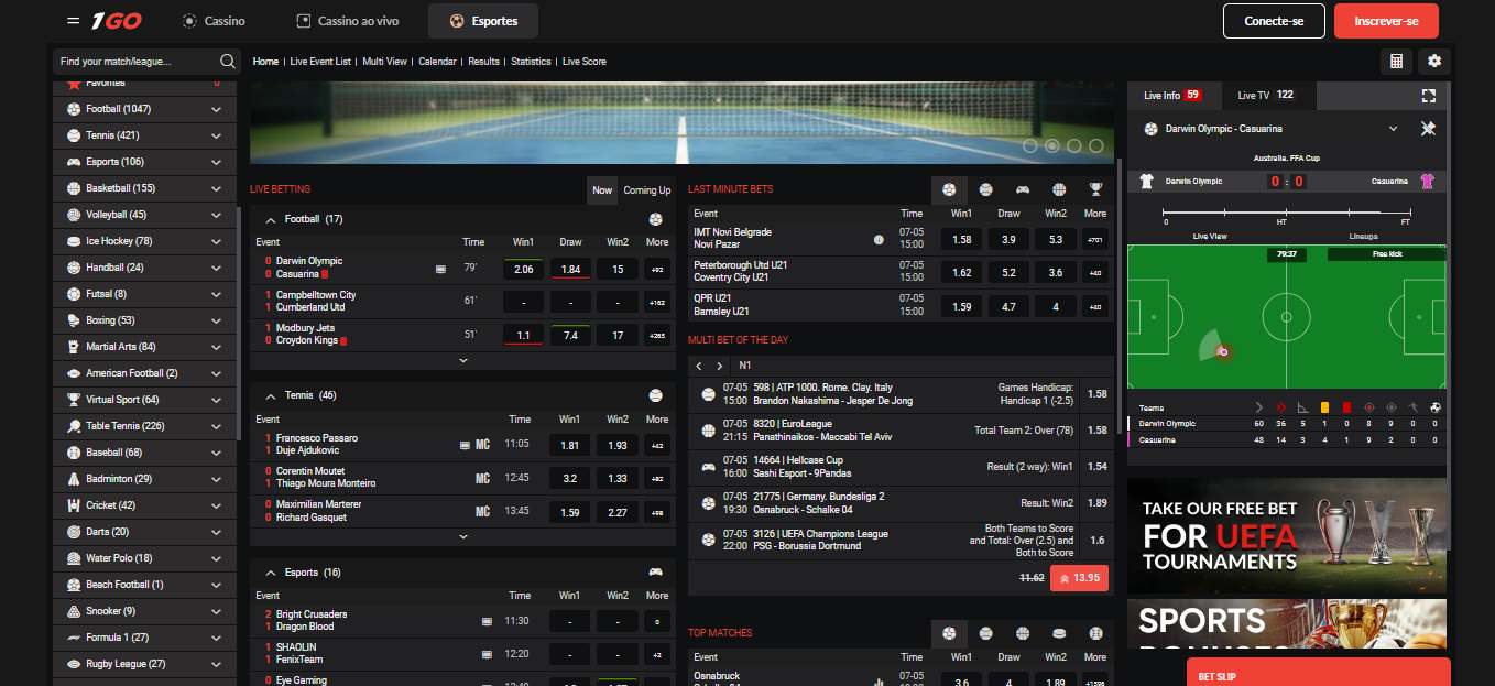 1GoCasino Sport Betting Portugal, apostasdesportivas.tv