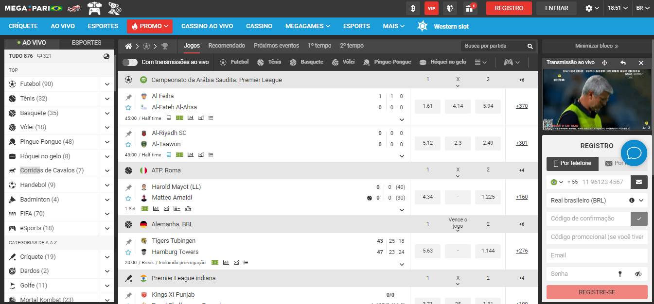 Megapari sport betting