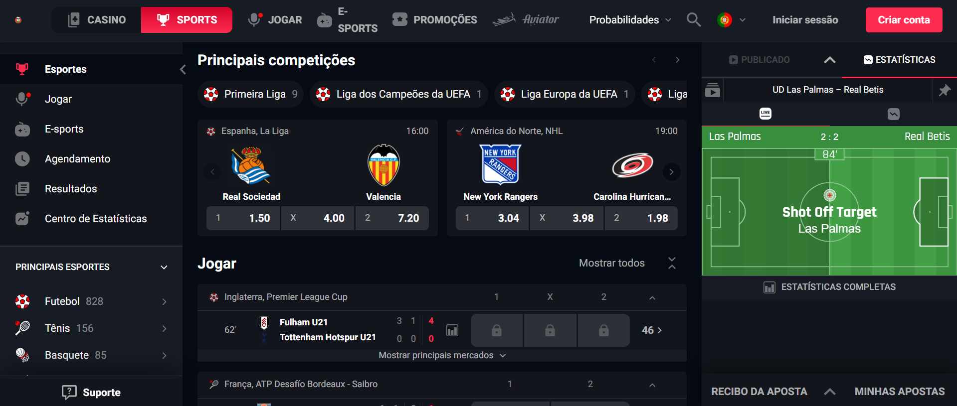 Apostas Desportivas no Lamabet PT