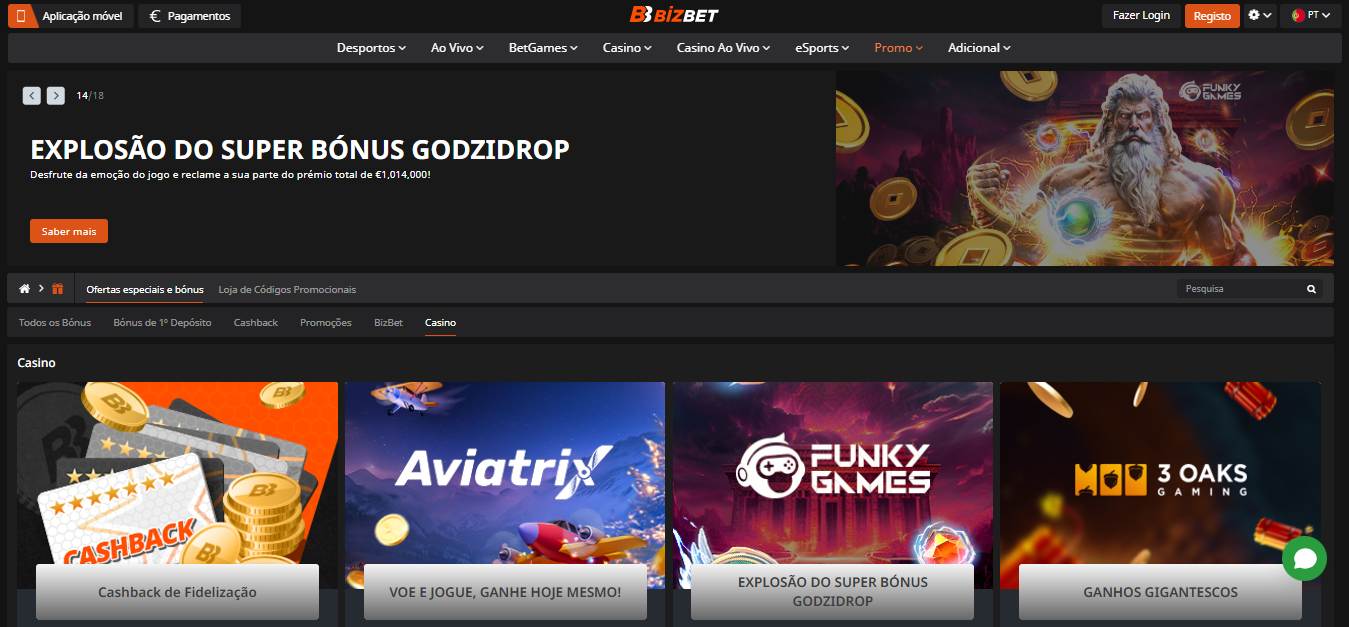 BizBet Casino Bonuses Portugal, apostasdesportivas.tv