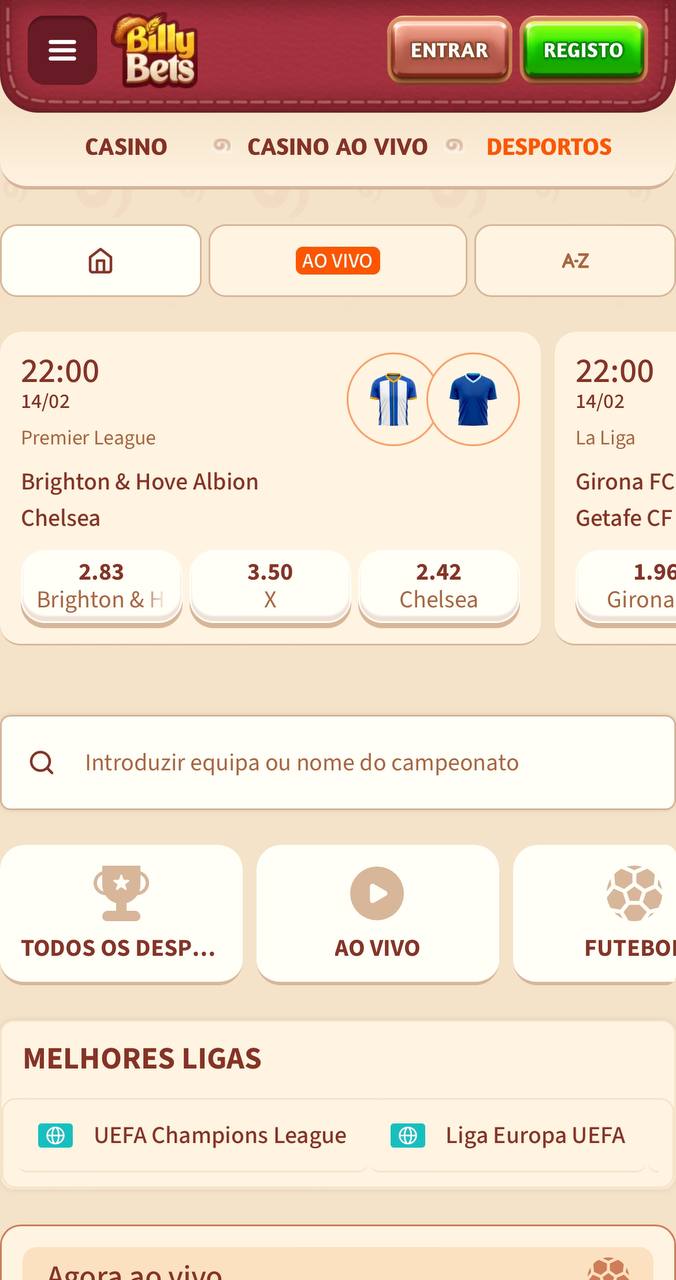 Billy Bets Bookmakers Mobile