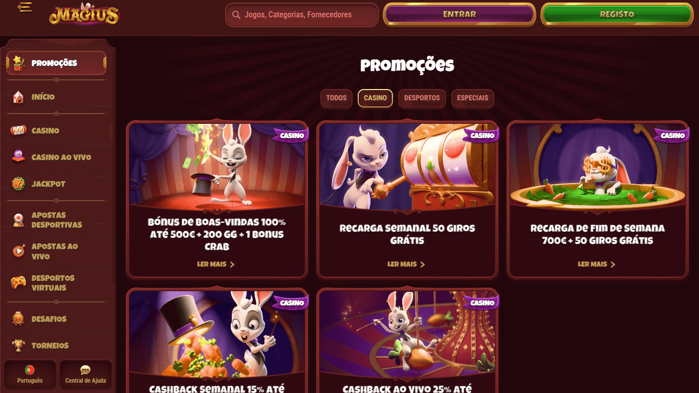 magius bonus for casino