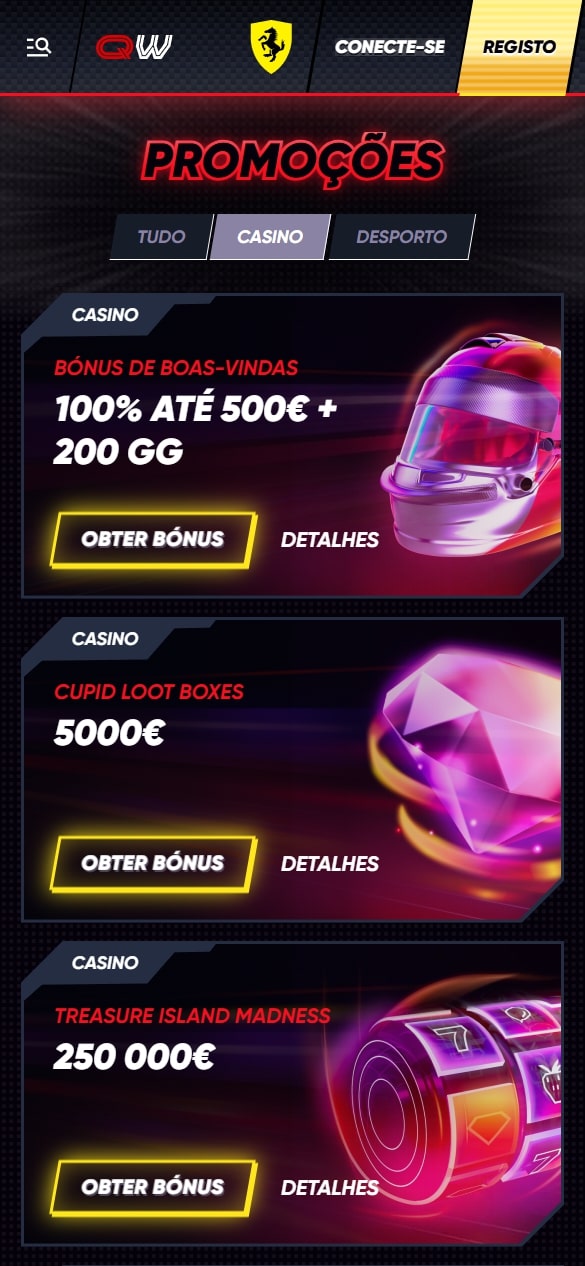 Bónus e promoções Quickwin Casino