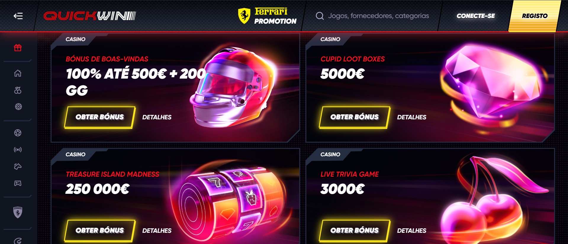 Bónus e promoções Quickwin Casino
