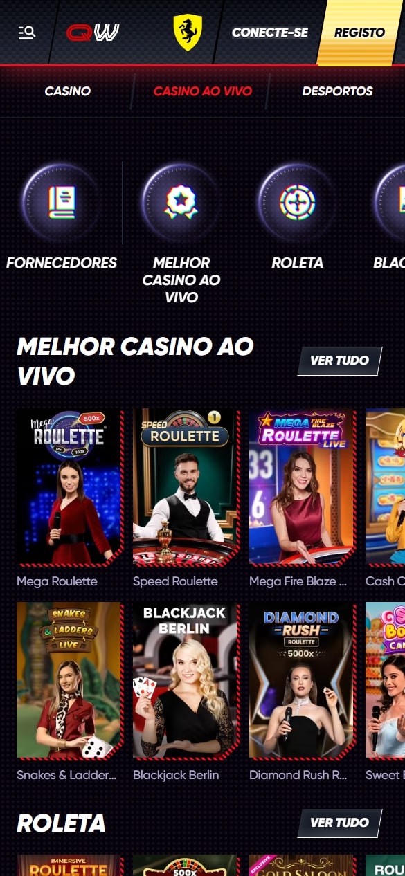Quickwin Casino ao Vivo