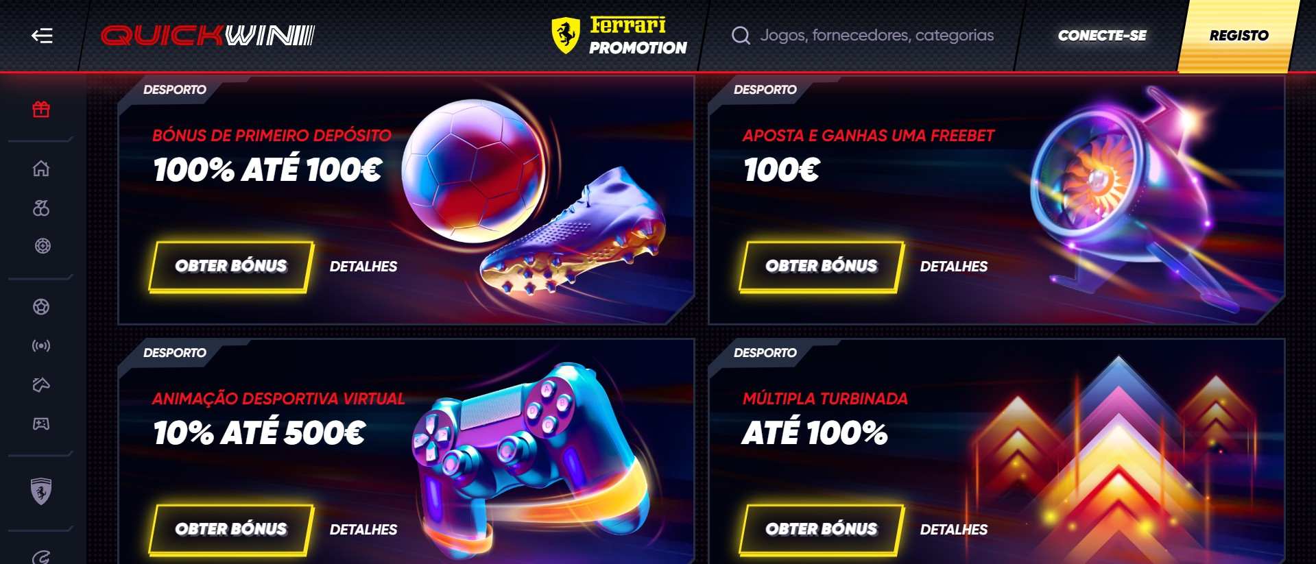 Bónus e promoções Quickwin