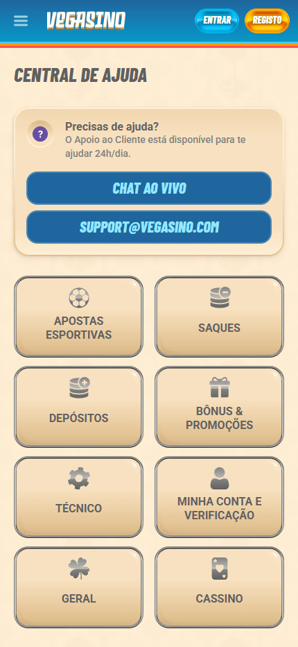 vegasino customer service mobile