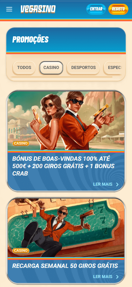 vegasino promotions mobile