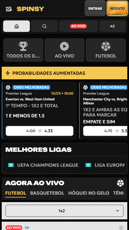 Spinsy Bookmaker-Apostas Desportivas Portugal, apostasdesportivas.tv