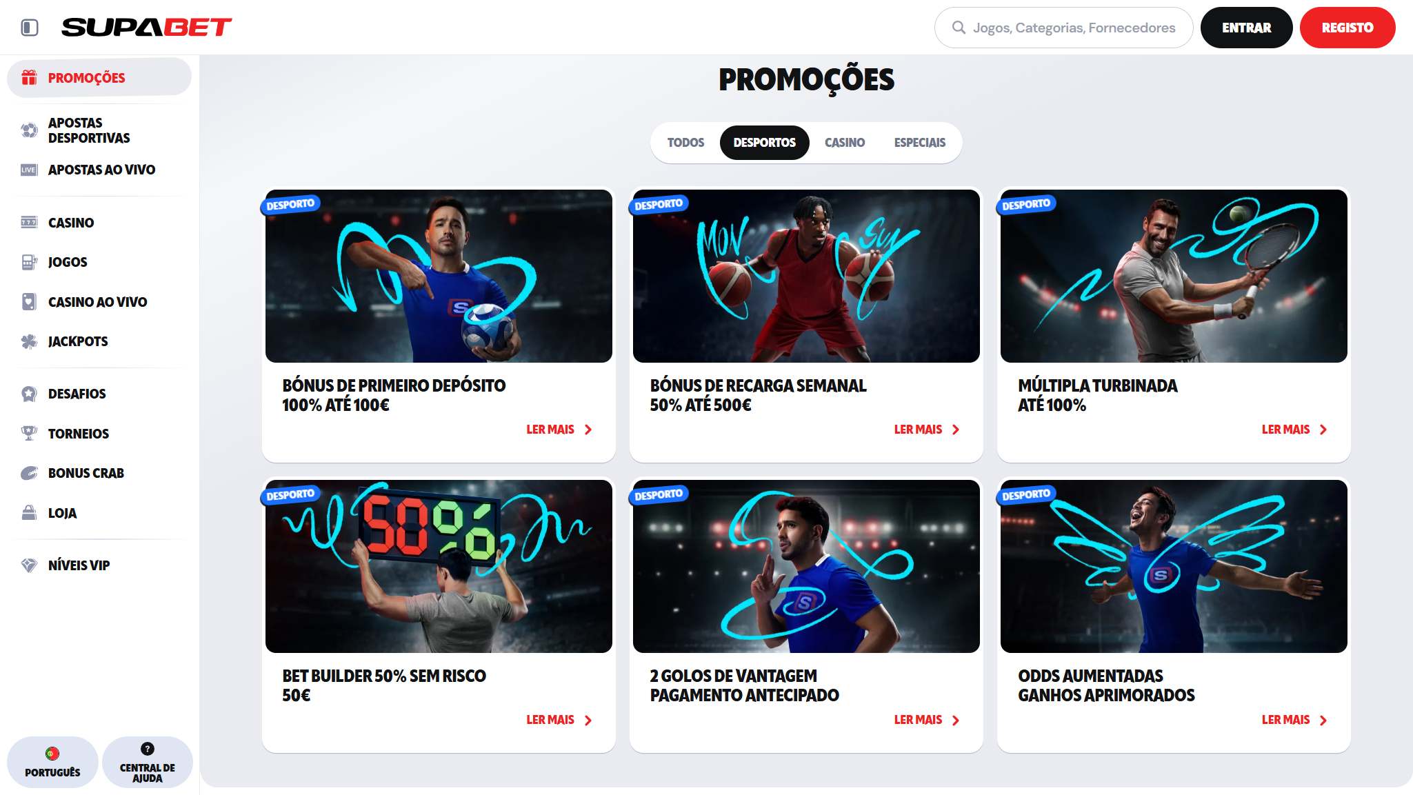 Supabet Bookmaker Bónus Portugal, apostasdesportivas.tv