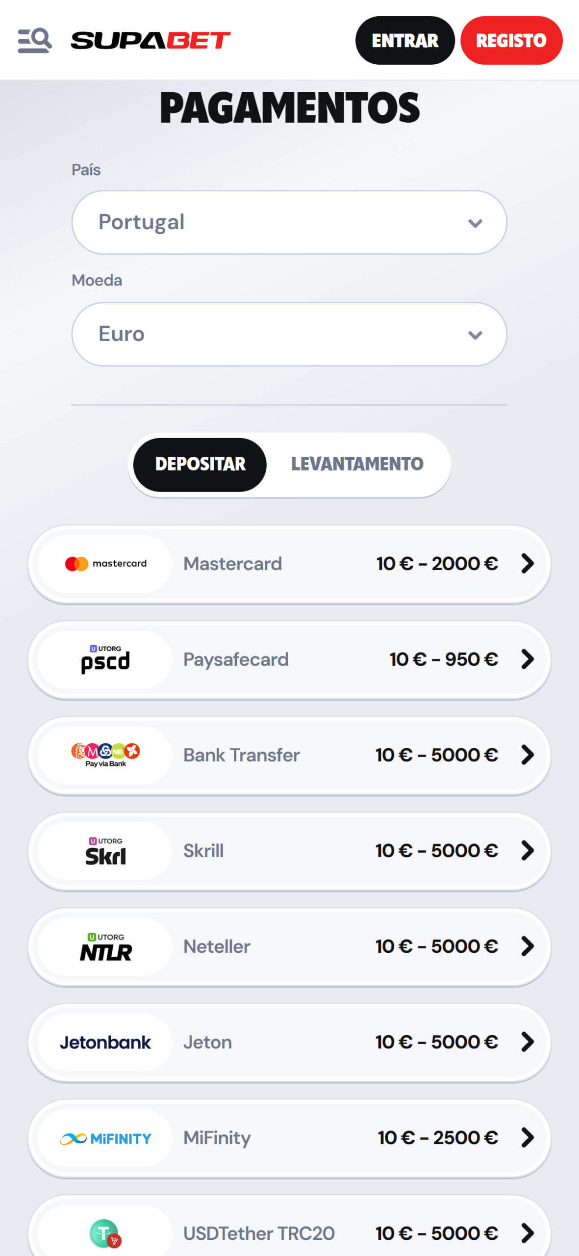 Supabet Pagamentos (mobile screen), apostasdesportivas.tv