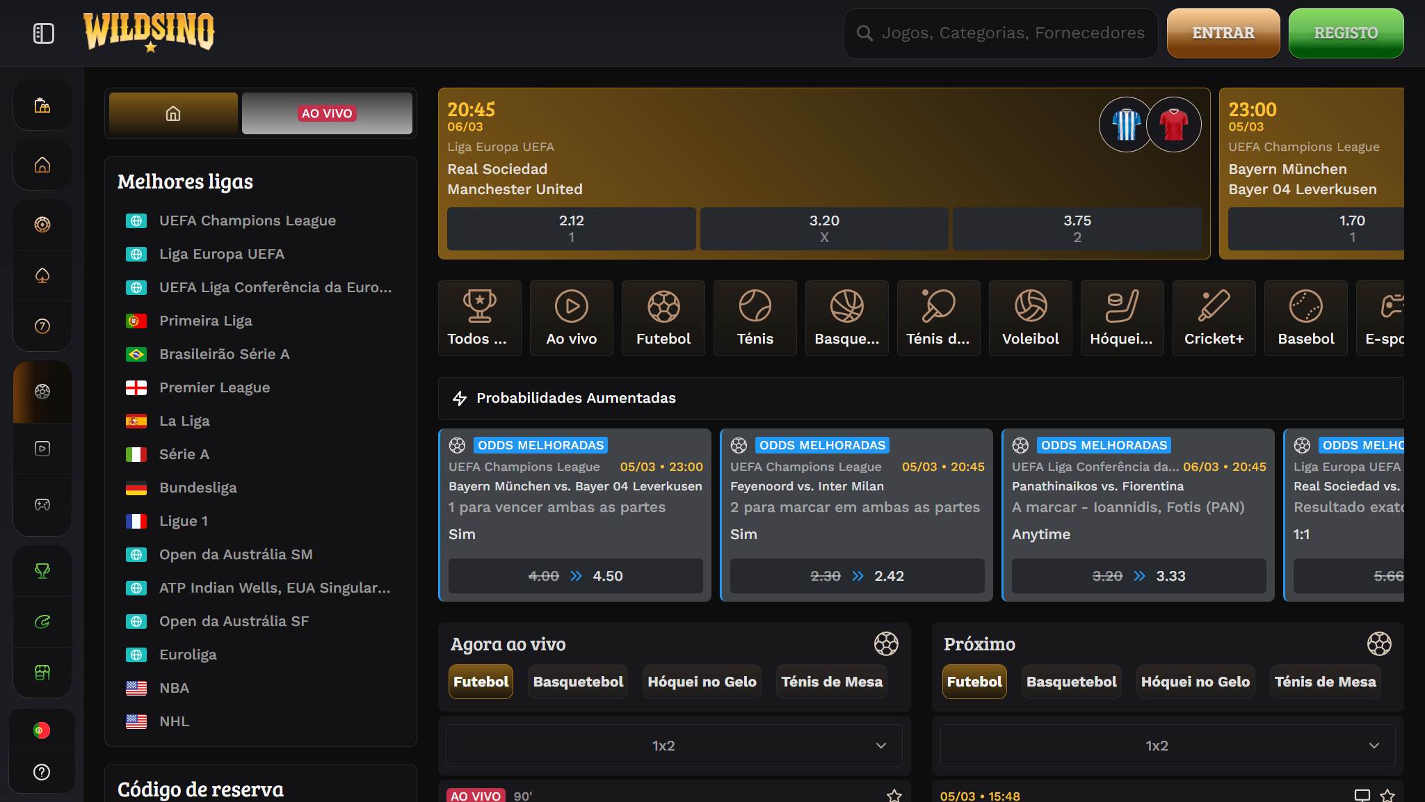 Wildsino Bookmaker-Apostas Desportivas Portugal, apostasdesportivas.tv