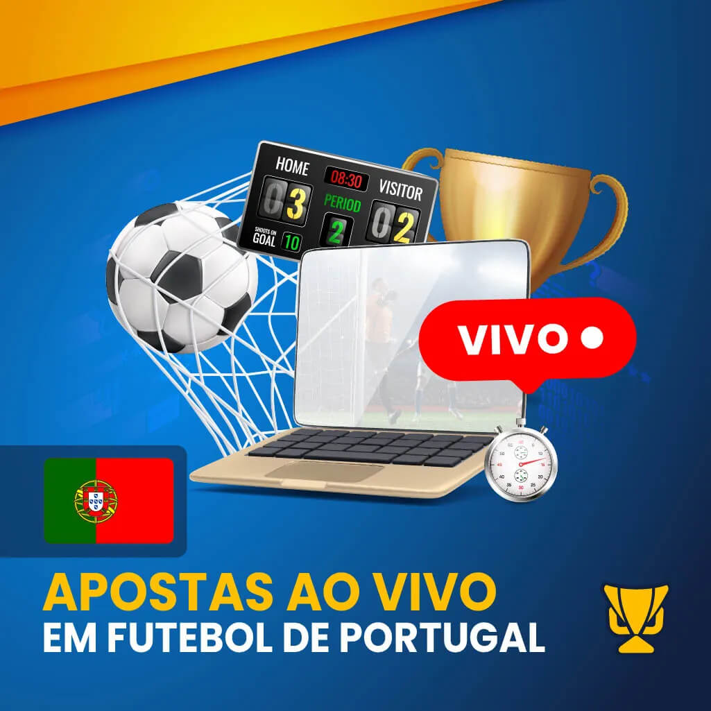 Apostas ao vivo em futebol de Portugal (mobile)