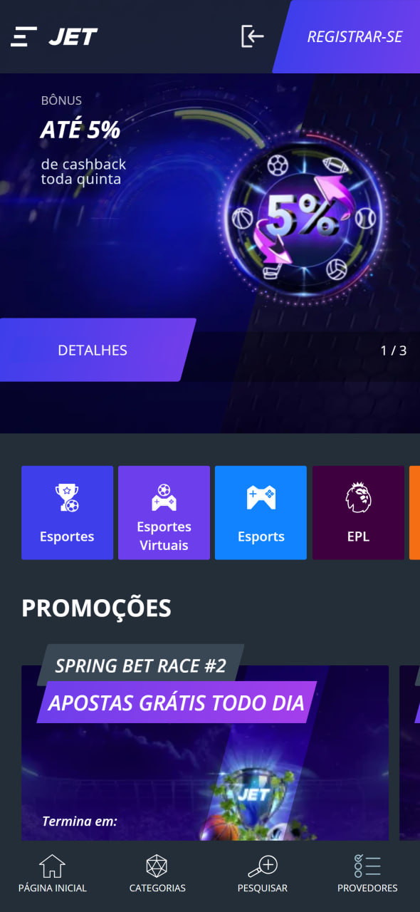 Jet Casino Portugal Página inicial