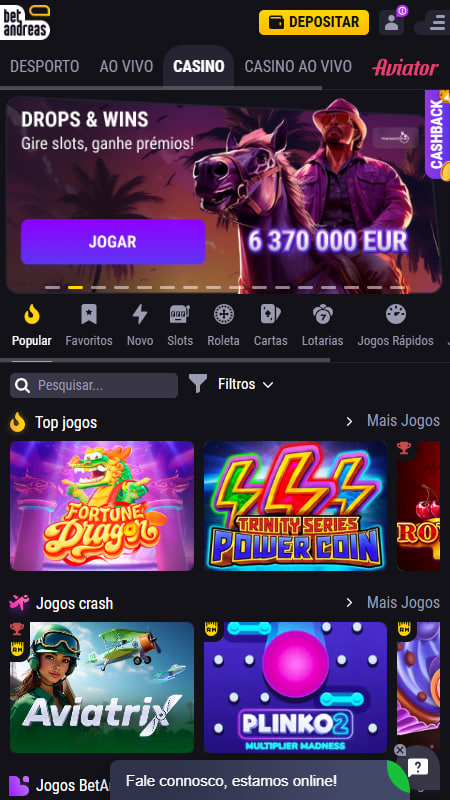 Oferta de Jogos no BetAndreas