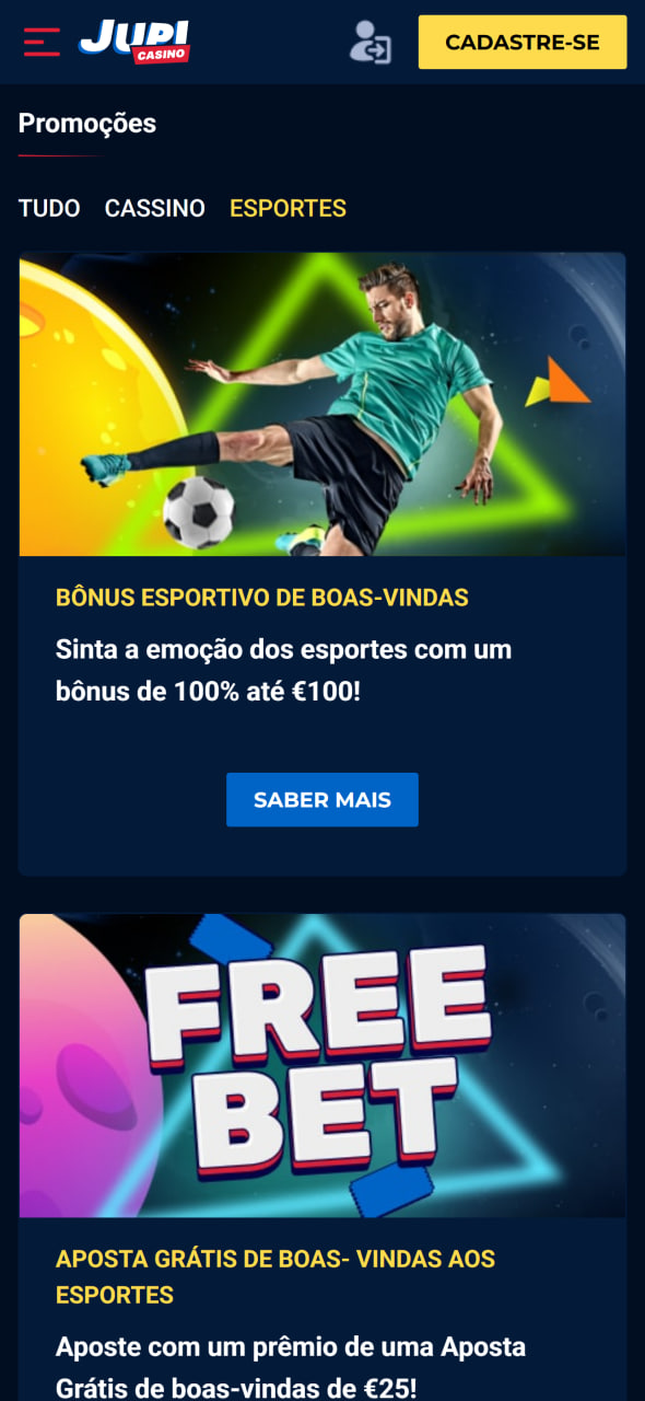 Jupi Casino Bónus e promoções
