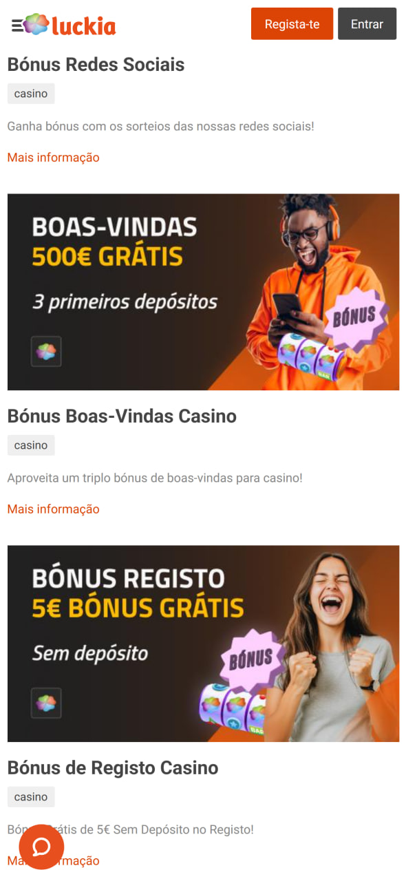 Luckia Bónus e promoções