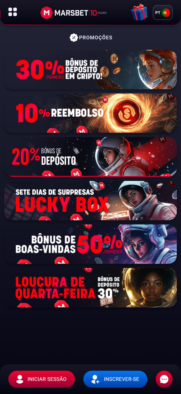 Marsbet Bónus e promoções