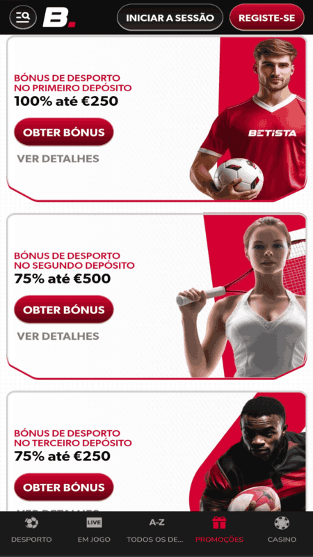Bônus da casa de apostas Betista