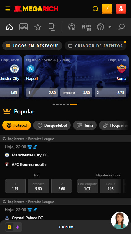 Apostas Desportivas no Megarich Portugal 