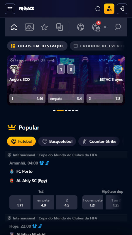 Apostas Desportivas na RioAce Portugal 