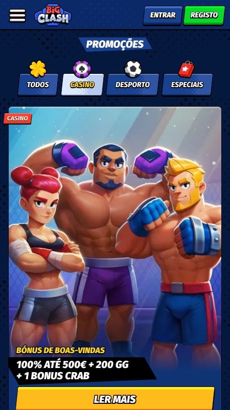 Bónus e promoções da BigClash