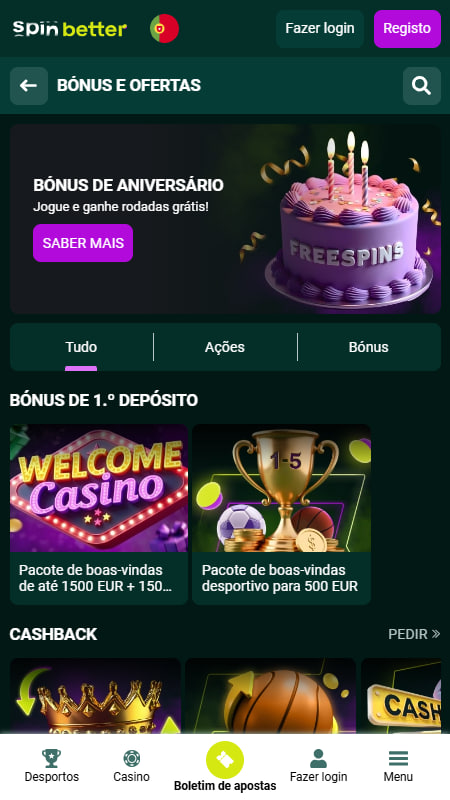 Bónus e Promoções do SpinBetter Casino
