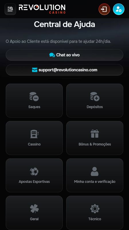 Revolition Casino Central de ajuda