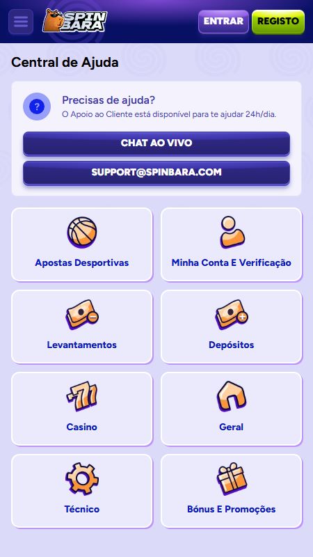 spinbara Central de ajuda