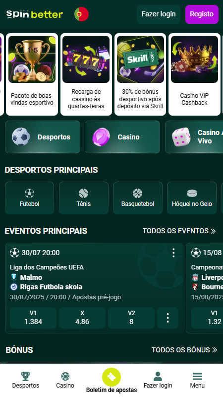 SpinBetter Portugal Apostas Desportivas