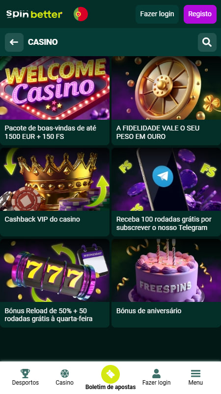 SpinBetter Casino Bónus e promoções
