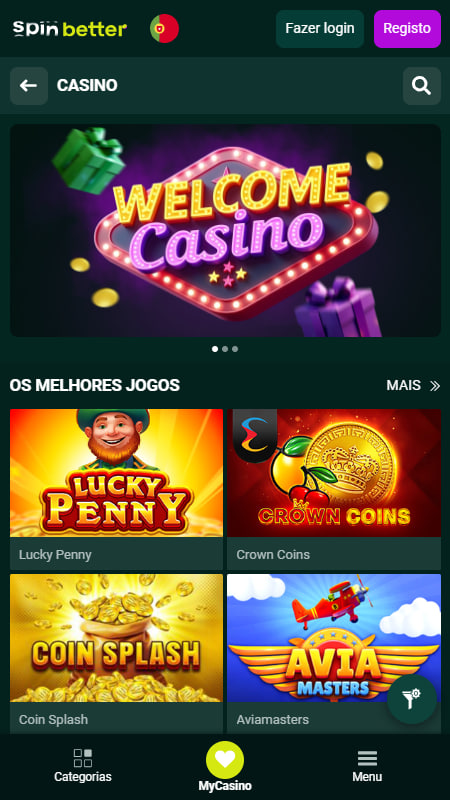 SpinBetter Secção do Casino