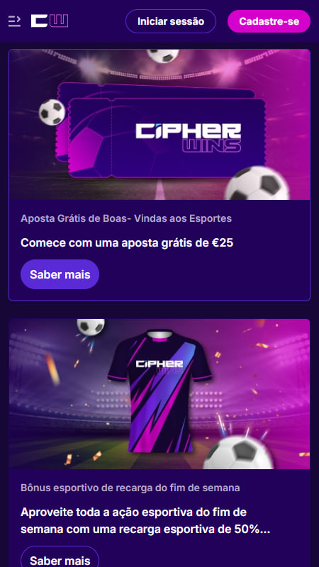 CipherWins Bónus e promoções