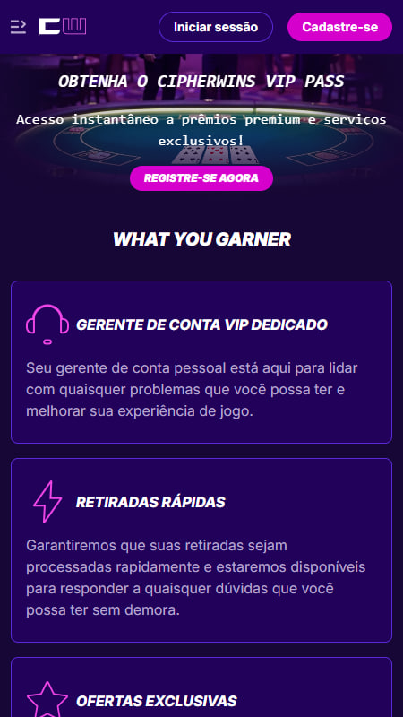CipherWins Casino Portugal VIP