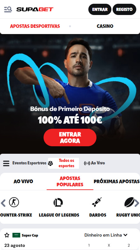 Supabet Bookmaker main page