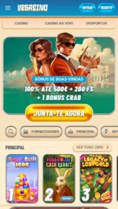 Jogos de casino online em Vegasino