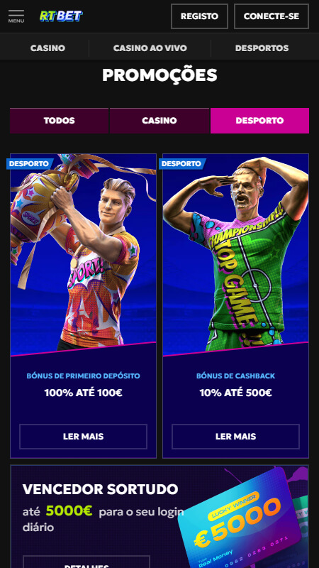 RTBET bookmaker bonuses